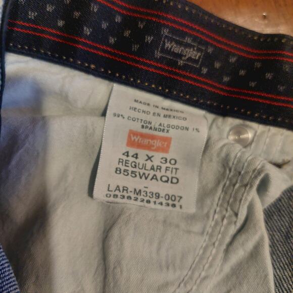 NWOT Wrangler Men's "Comfort Solution Series" Jeans 44x30 Regular Fit 855WAQD - Picture 4 of 5